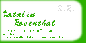 katalin rosenthal business card
